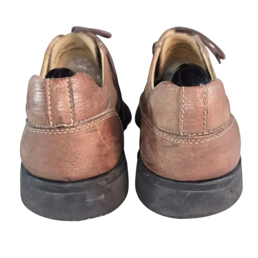 Belvedere Bay Bridge Men's Brown Leather Bicycle-Toe Derby Dress Shoes Brazil 10